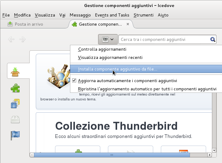 Caricamento di estensione da file Caricamento di estensione da file