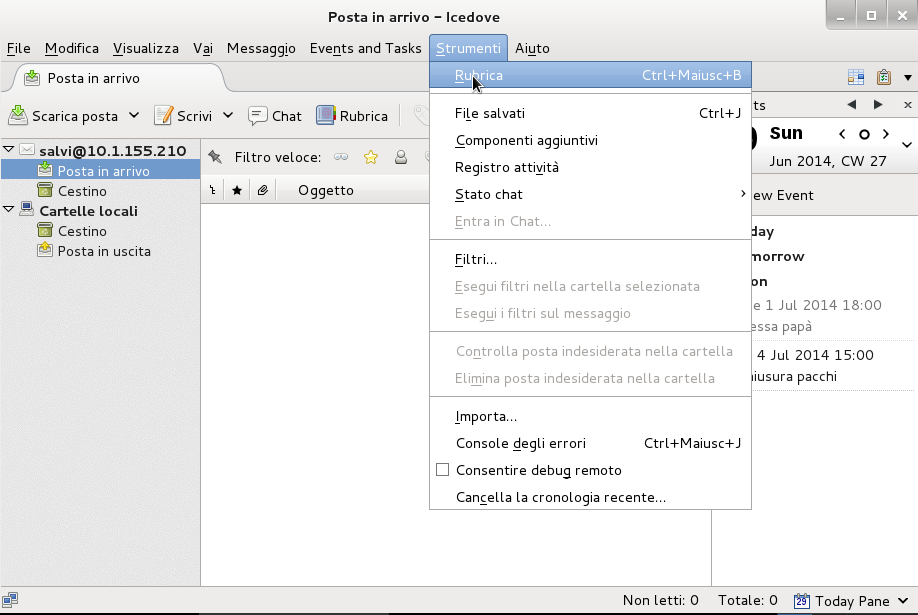 Apriamo la rubrica Apriamo la rubrica