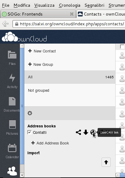 Apriamo la finestrella con il link alla rubrica Apriamo la finestrella con il link alla rubrica