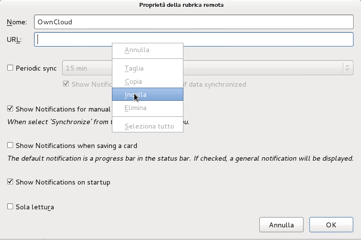 Incolliamo l'indirizzo della rubrica Incolliamo l'indirizzo della rubrica