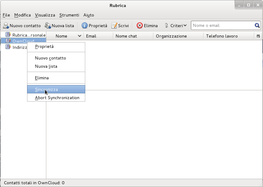 Avviamo la sincronizzazione iniziale della rubrica Avviamo la sincronizzazione iniziale della rubrica