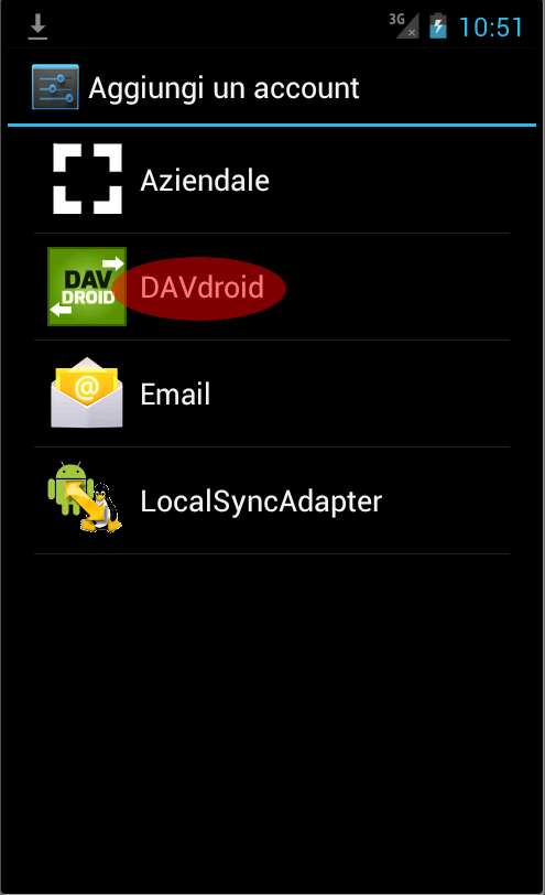 Faccio TAP su DAVdroid Faccio TAP su DAVdroid