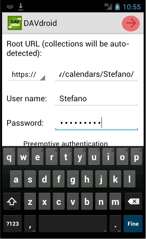 Compilo e faccio TAP su freccia destra Compilo e faccio TAP su freccia destra