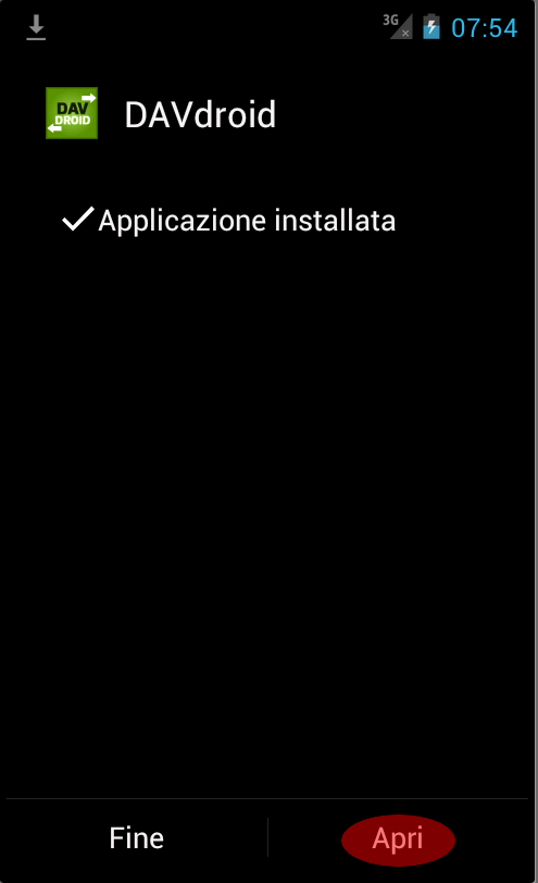 Lancio di DAVdroid Lancio di DAVdroid