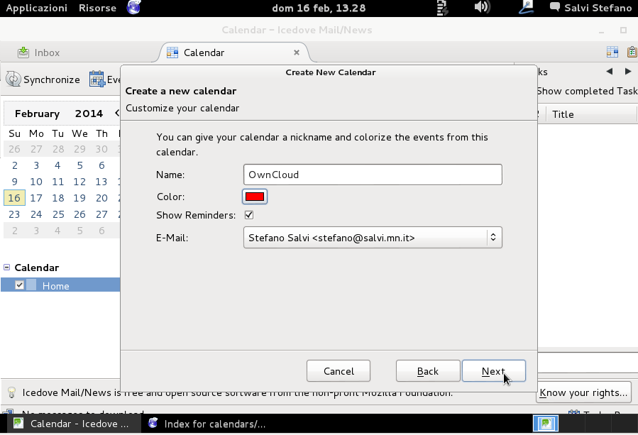 Scegliamo la mail e clicchiamo Next Scegliamo la mail e clicchiamo Next