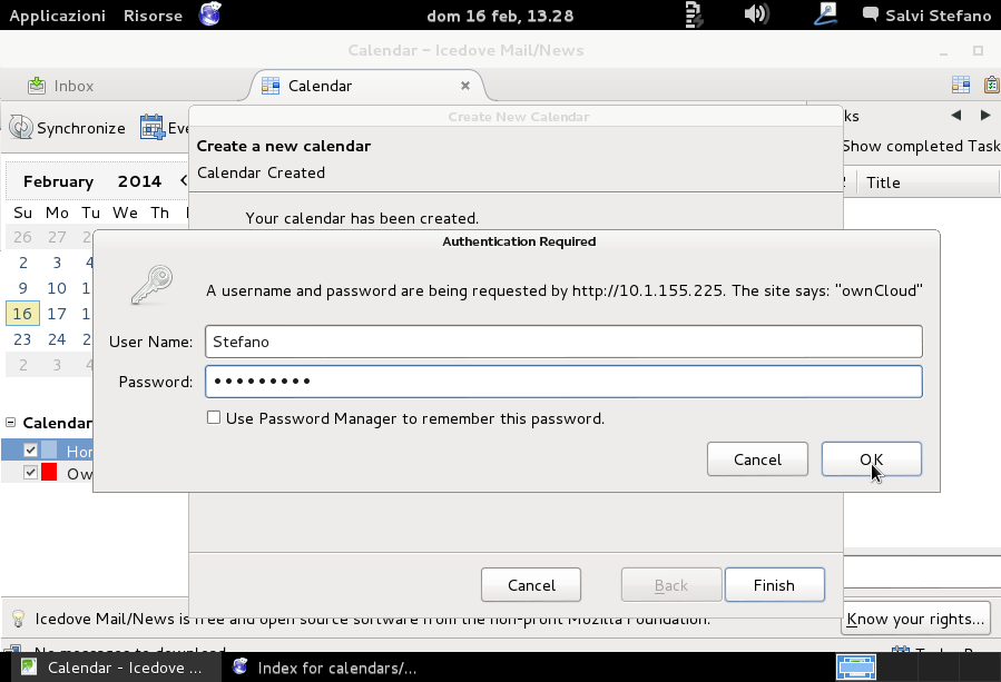 Nome utente e password Nome utente e password