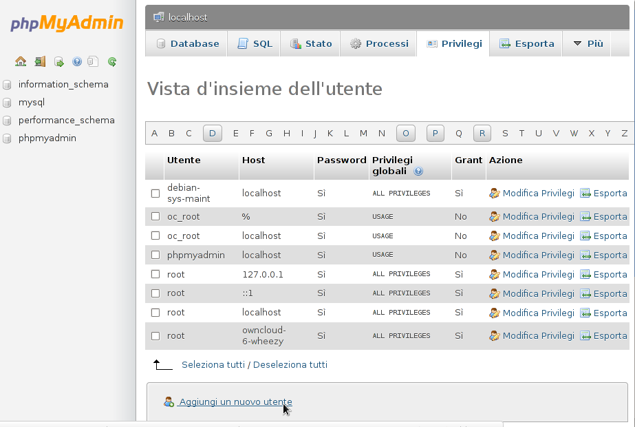 Nuovo Utente Nuovo Utente