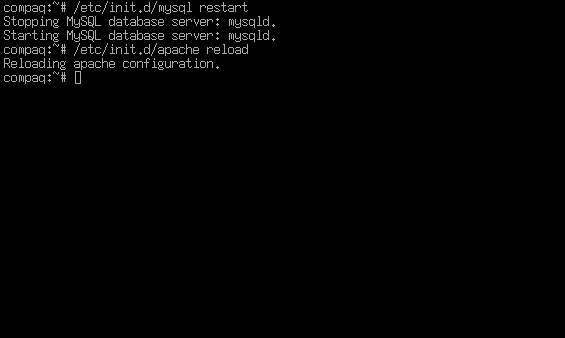 Riavvio sia Apache che 
