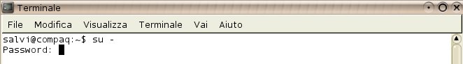 GNOME terminal - password