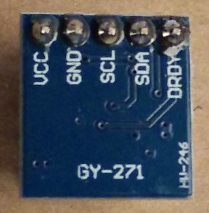 Bussola GY-271 con HMC5883L Da sotto