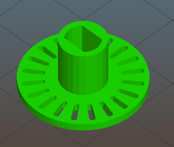 rendering della ruota dell'encoder